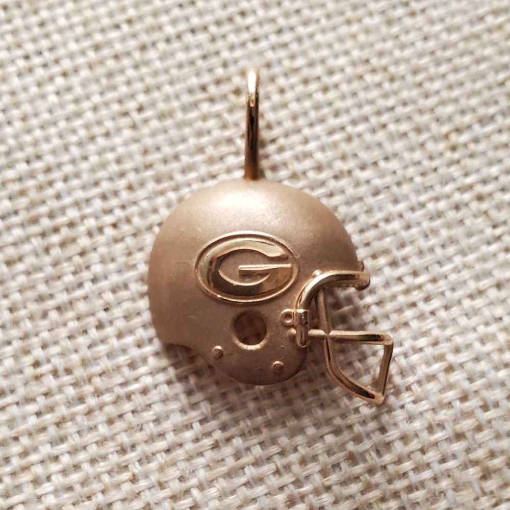 Football 14K Packers Helmet Pendant